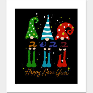 Happy New Year 2022 Mens Women's Posters and Art